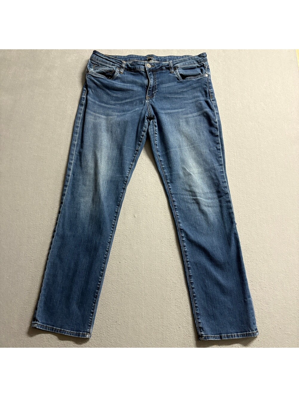 Kut from the Kloth Jeans Womens 14 Blue Denim Straight Leg Stretch SP094MJ6
